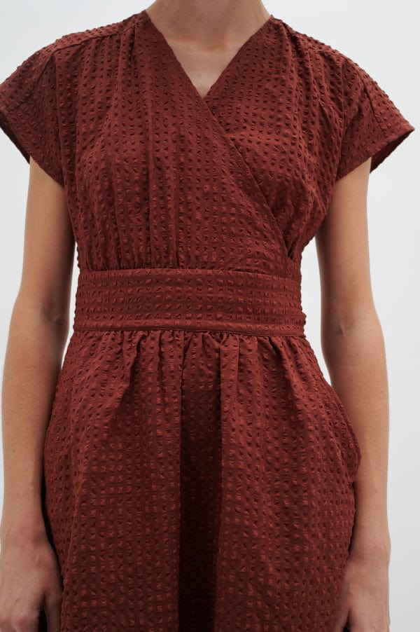 Edenaiw Wrap Dress Cherry Mahogany | Kjoler | Smuk - Dameklær på nett