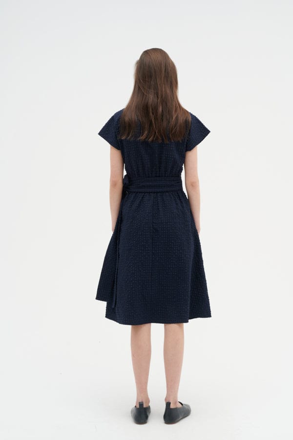Edenaiw Wrap Dress Marine Blue | Kjoler | Smuk - Dameklær på nett