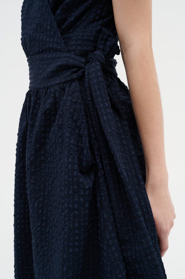Edenaiw Wrap Dress Marine Blue | Kjoler | Smuk - Dameklær på nett