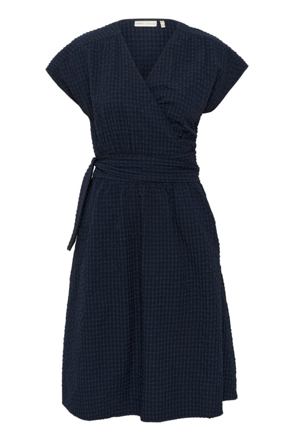 Edenaiw Wrap Dress Marine Blue | Kjoler | Smuk - Dameklær på nett
