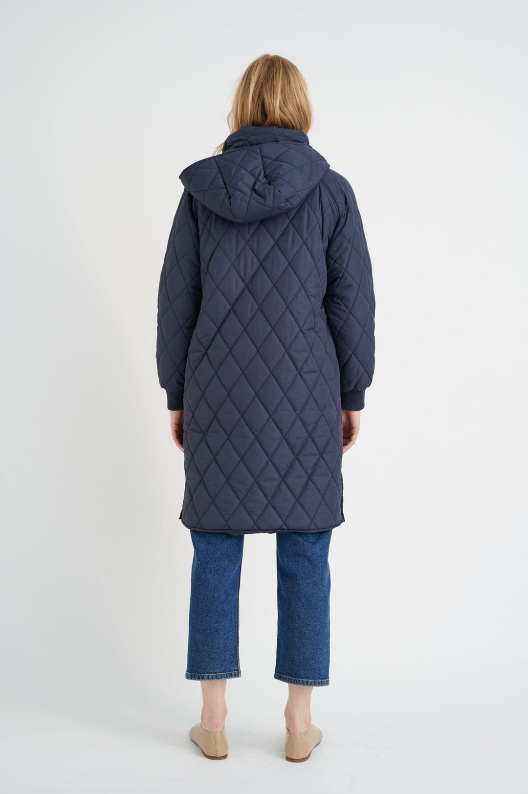 Ektraiw Hood Coat Marine Blue | Yttertøy | Smuk - Dameklær på nett