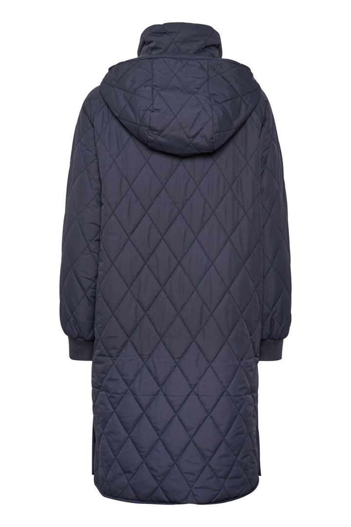 Ektraiw Hood Coat Marine Blue | Yttertøy | Smuk - Dameklær på nett
