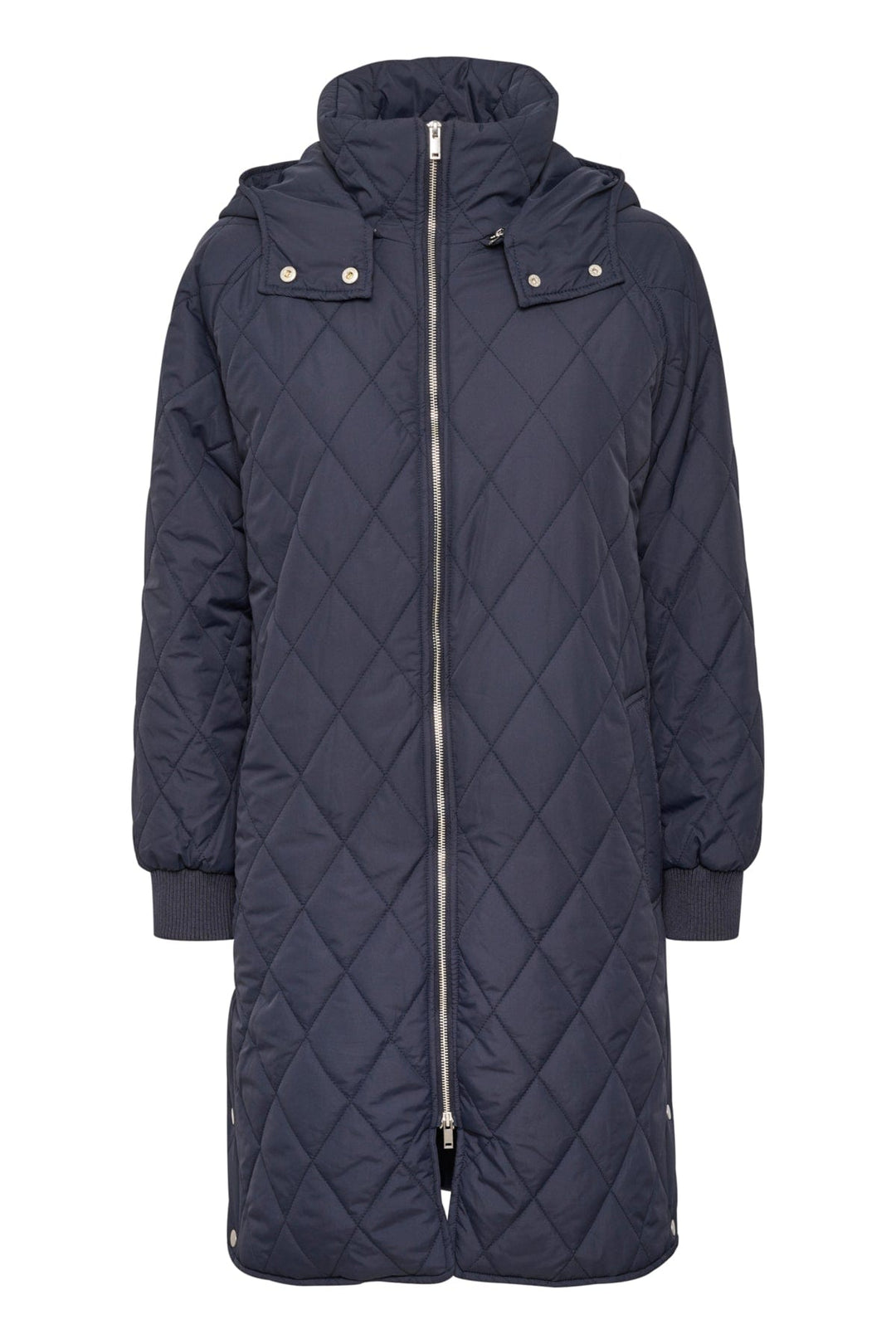 Ektraiw Hood Coat Marine Blue | Yttertøy | Smuk - Dameklær på nett