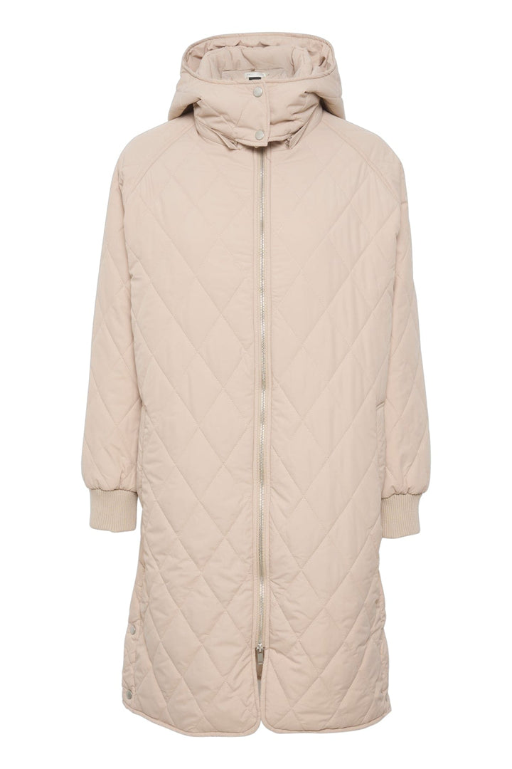 Ektraiw Hood Coat Sandstone | Yttertøy | Smuk - Dameklær på nett