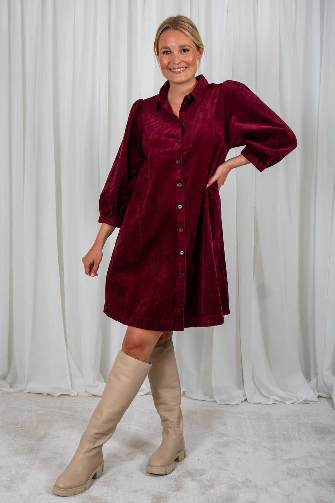 Eleinapw Dress Tawny Port | Kjoler | Smuk - Dameklær på nett