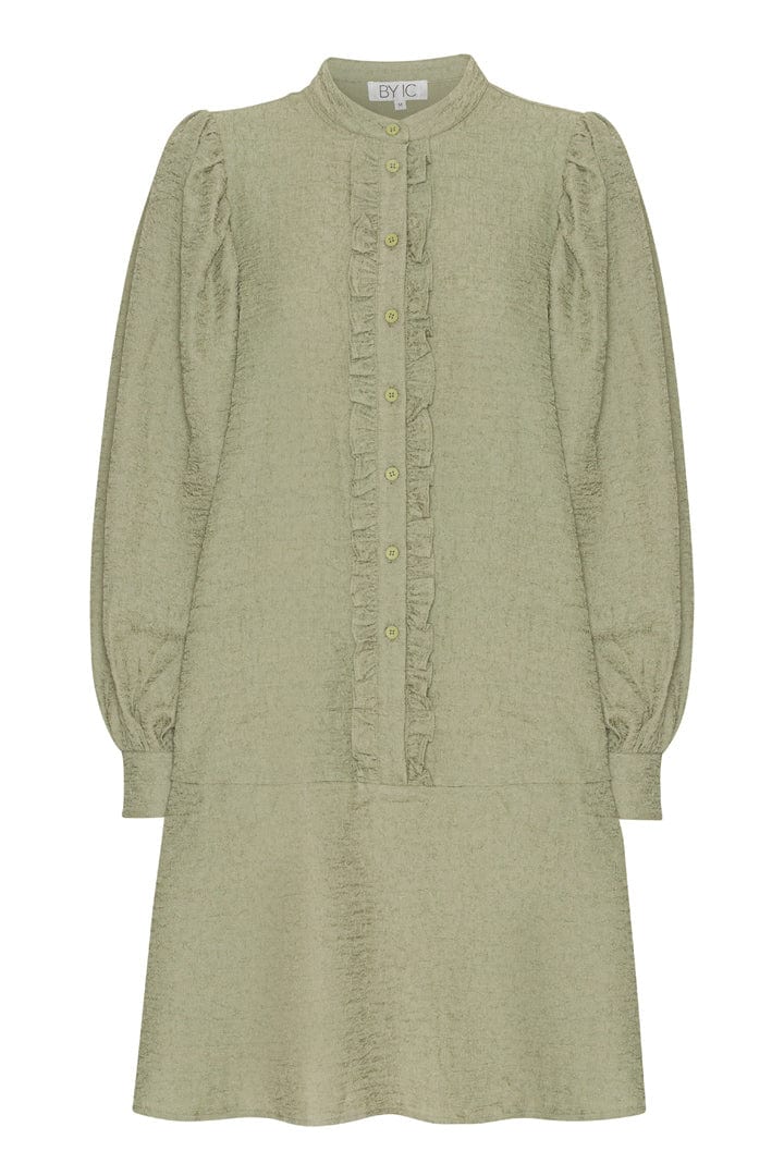 Elie Ruffle Dress - Green | Kjoler | Smuk - Dameklær på nett