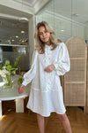Elie Ruffle Dress White