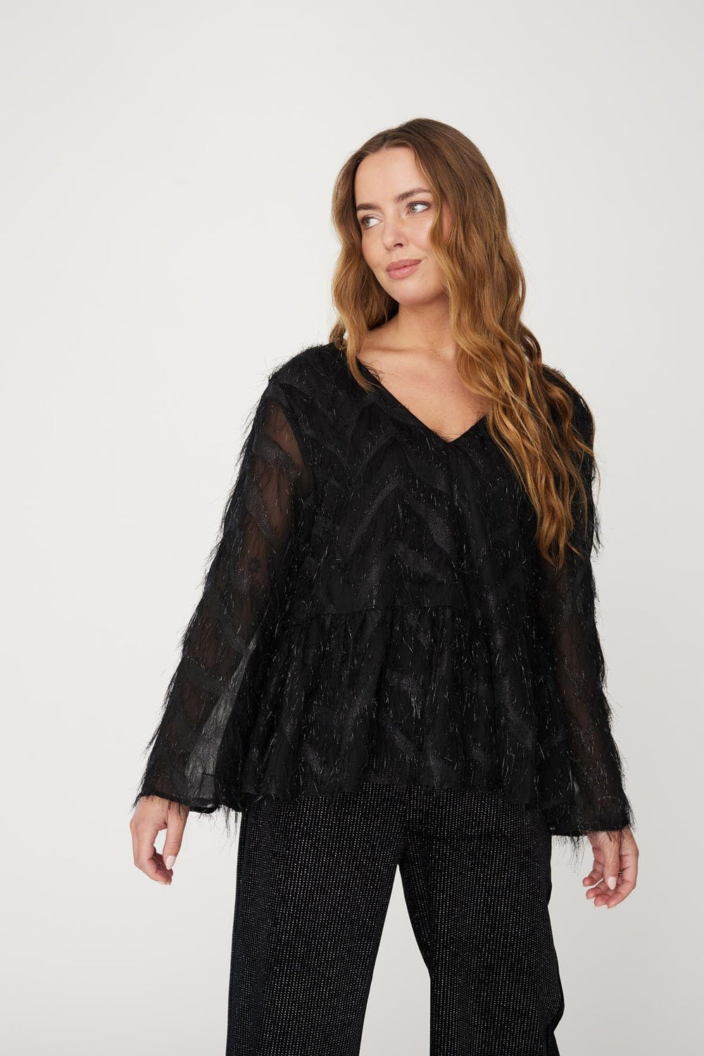 Elina New Blouse Black | Skjorter og bluser | Smuk - Dameklær på nett