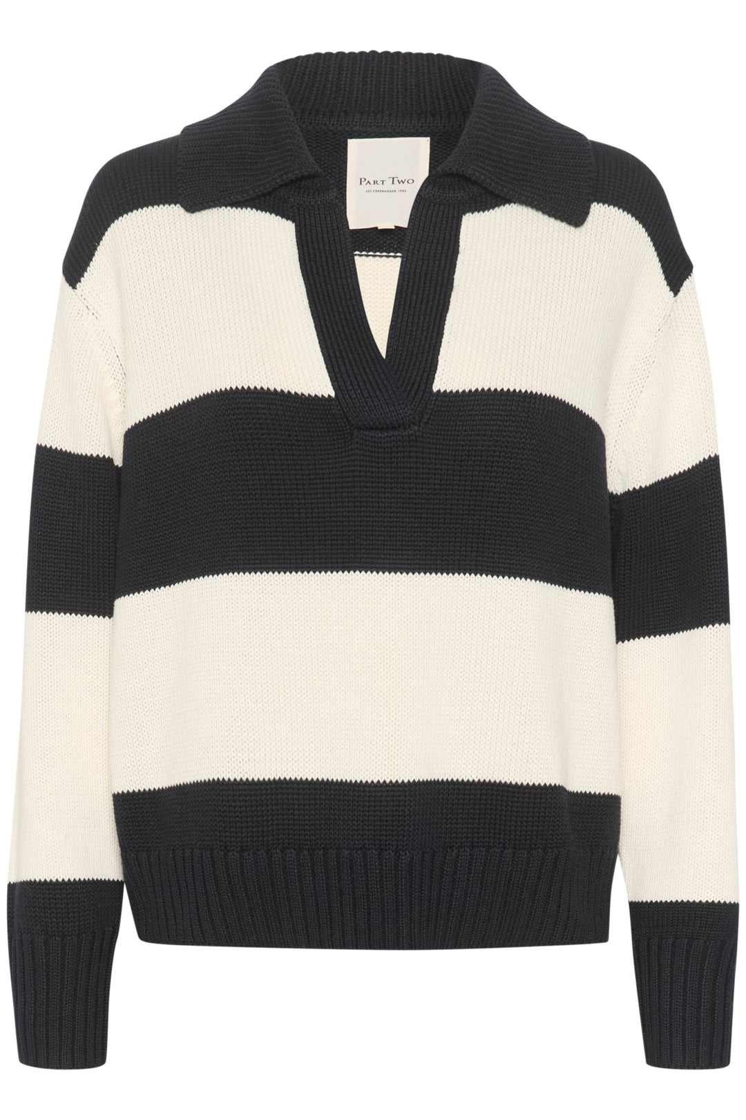 Elindapw Pullover Dark Navy Bold Stripe | Genser | Smuk - Dameklær på nett