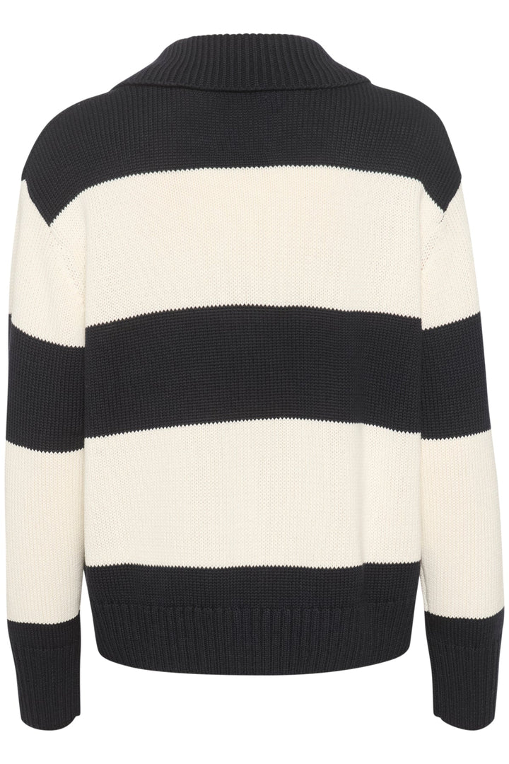 Elindapw Pullover Dark Navy Bold Stripe | Genser | Smuk - Dameklær på nett