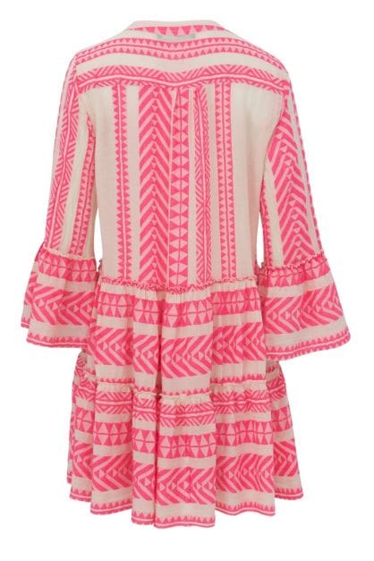 Ella Midi Dress Offwhite/Pink | Kjoler | Smuk - Dameklær på nett