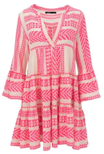 Ella Midi Dress Offwhite/Pink | Kjoler | Smuk - Dameklær på nett