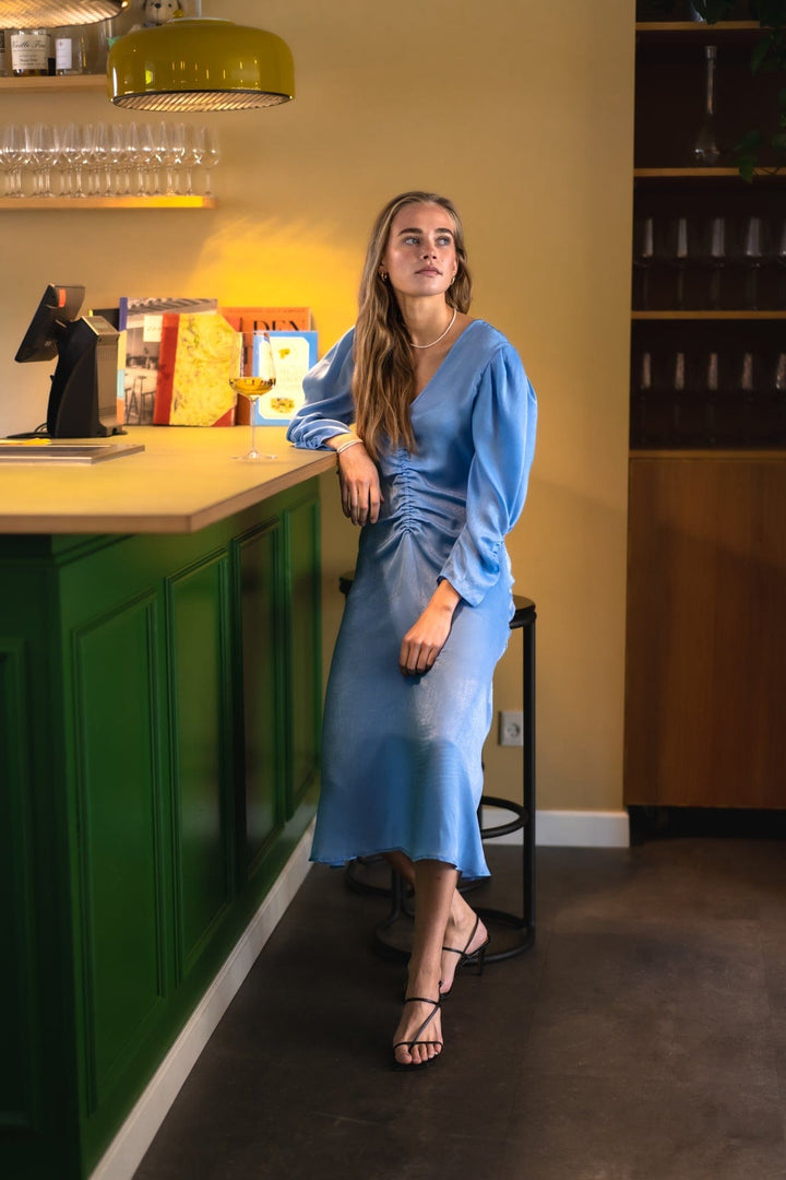 Evi Dress Blue | Kjoler | Smuk - Dameklær på nett