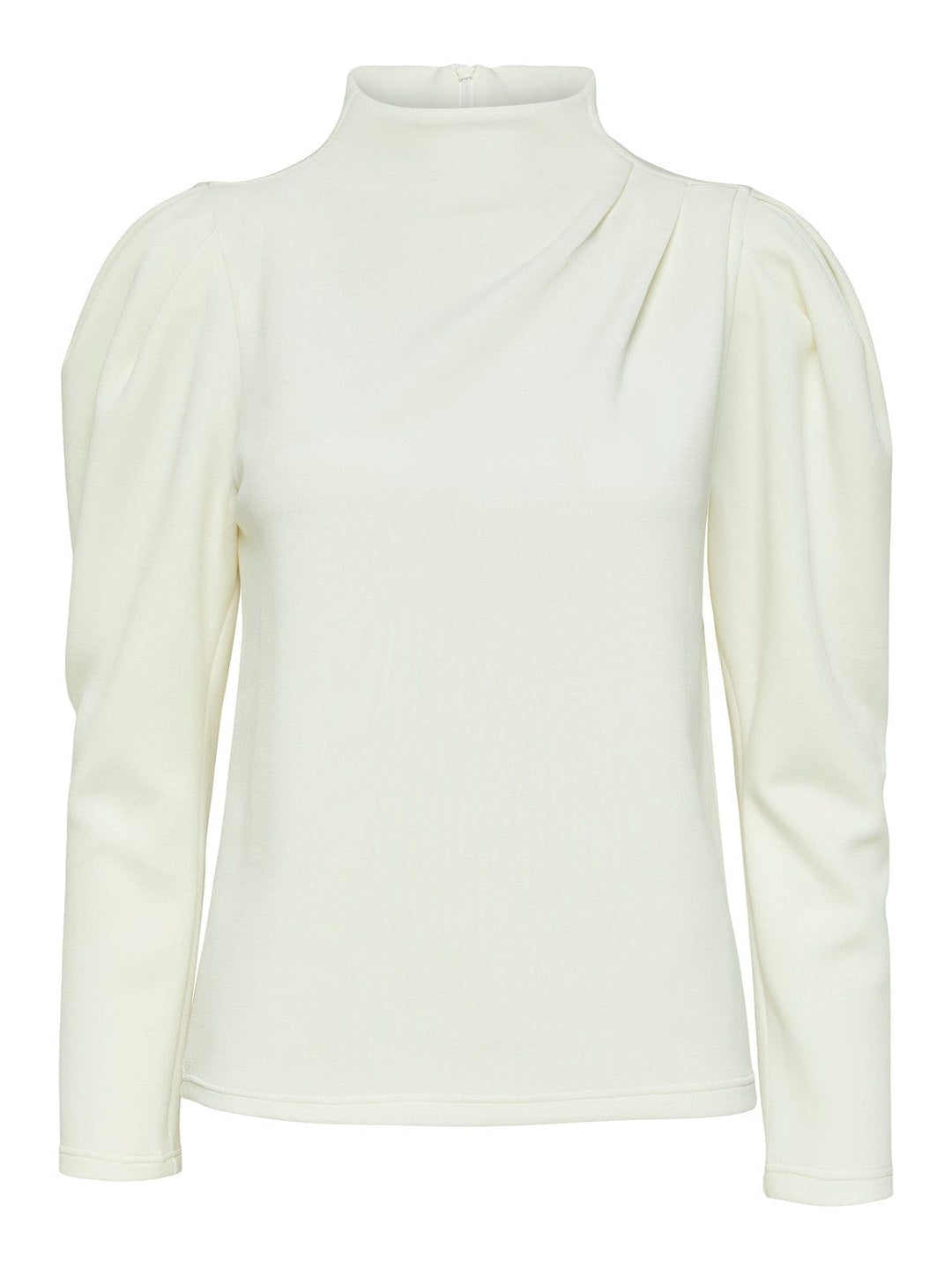 Fenja LS T-Neck Top Snow White | Genser | Smuk - Dameklær på nett