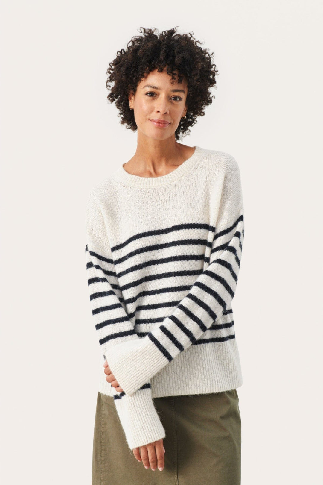 Finnleypw Pullover Whitecap Gray Stripe | Genser | Smuk - Dameklær på nett