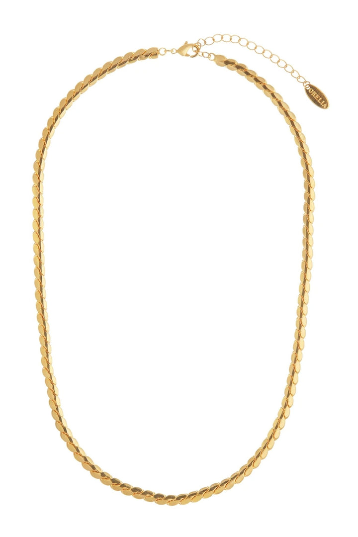 Flat Twist Chain Necklace Pale Gold | Accessories | Smuk - Dameklær på nett