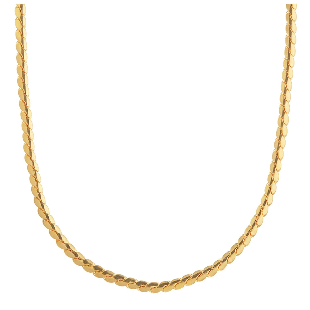 Flat Twist Chain Necklace Pale Gold | Accessories | Smuk - Dameklær på nett