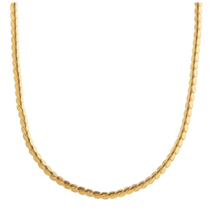 Flat Twist Chain Necklace Pale Gold | Accessories | Smuk - Dameklær på nett