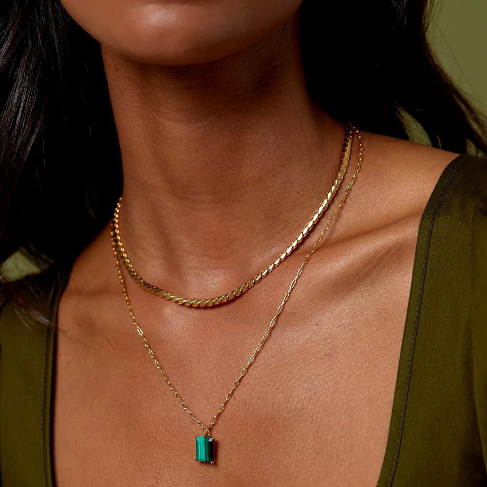 Flat Twist Chain Necklace Pale Gold | Accessories | Smuk - Dameklær på nett