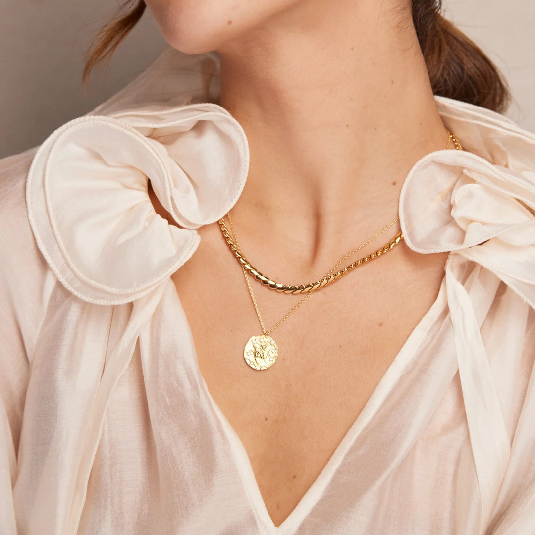 Flat Twist Chain Necklace Pale Gold | Accessories | Smuk - Dameklær på nett