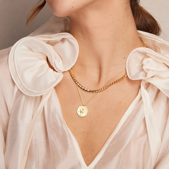 Flat Twist Chain Necklace Pale Gold | Accessories | Smuk - Dameklær på nett
