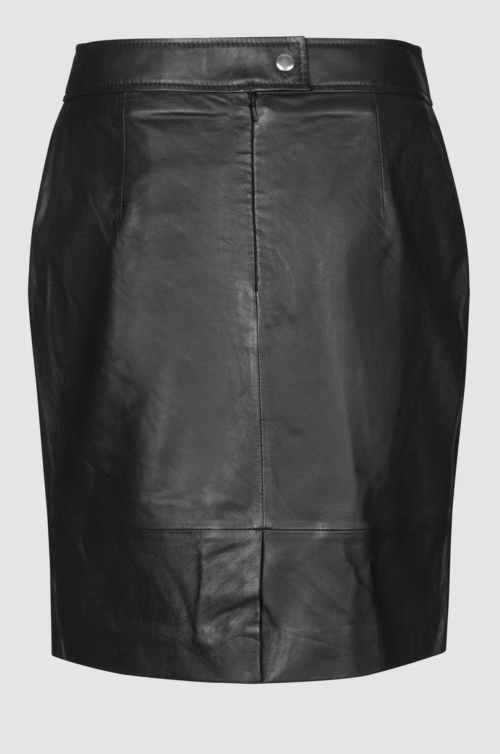 Francie Mini Leather Skirt Black | Skjørt | Smuk - Dameklær på nett