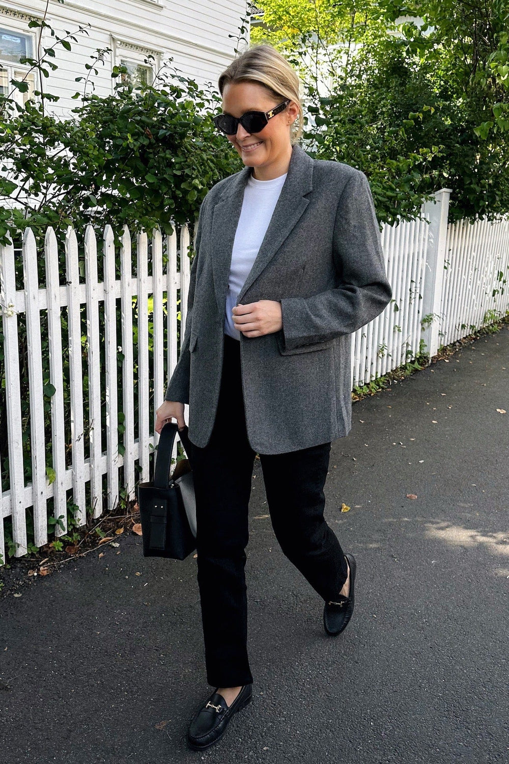 Gaby Structure Blazer Dark Grey | Blazer | Smuk - Dameklær på nett