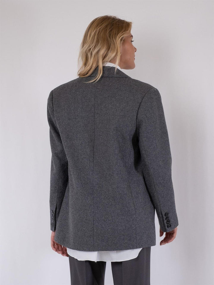 Gaby Structure Blazer Dark Grey | Blazer | Smuk - Dameklær på nett