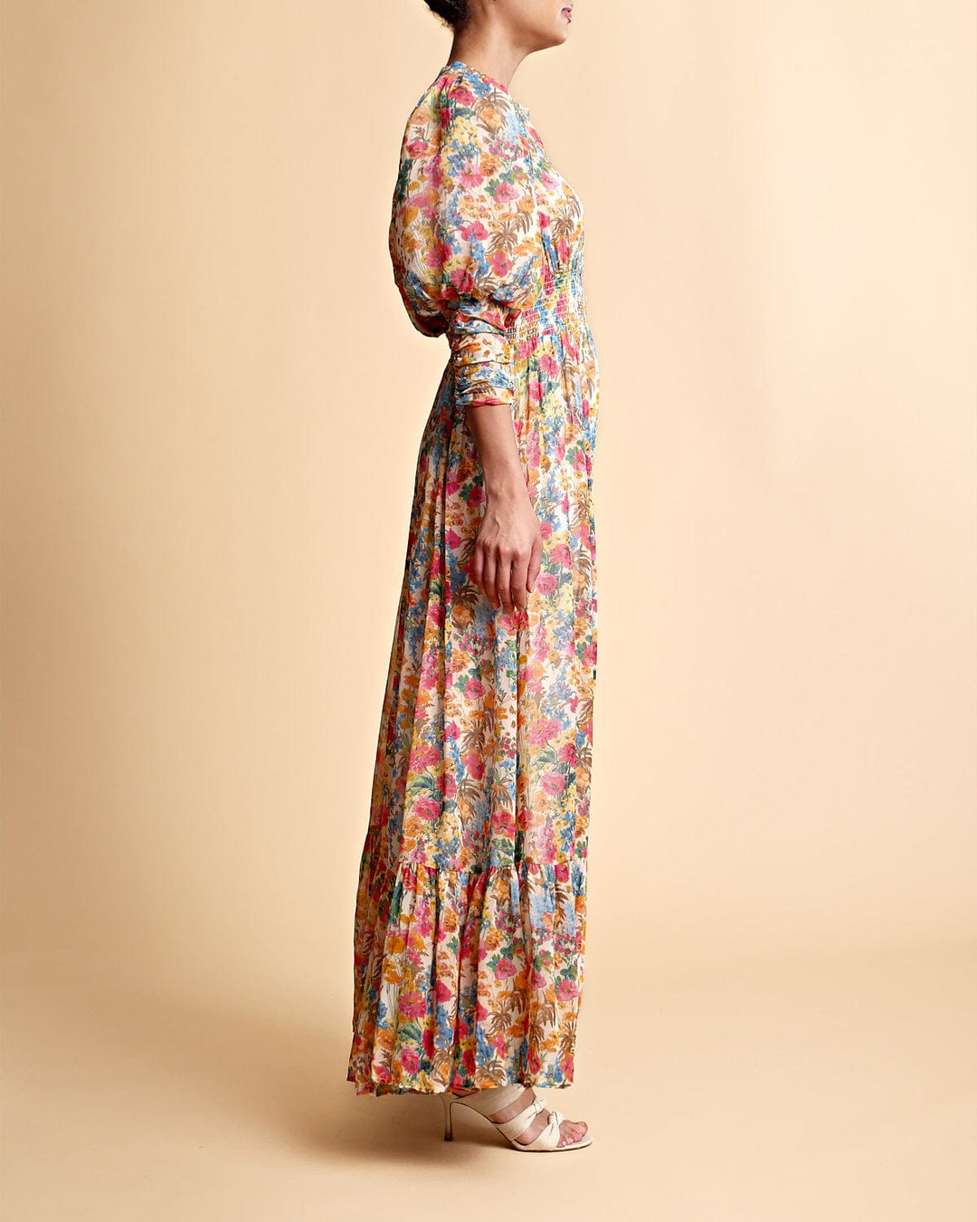 Georgette Button Down Dress Light Blossom | Kjoler | Smuk - Dameklær på nett