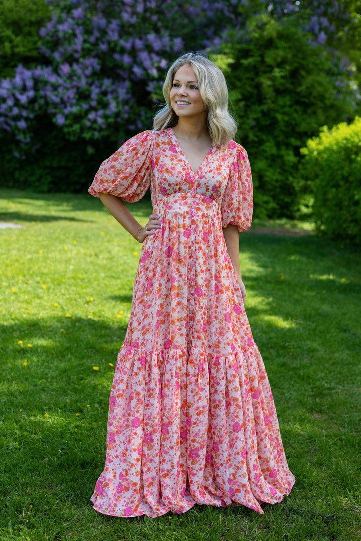 Georgette Button Down Dress Pink Blossom | Kjoler | Smuk - Dameklær på nett