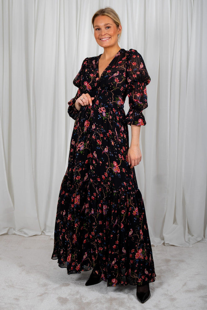 Georgette Gown Black Flower Garden | Kjoler | Smuk - Dameklær på nett