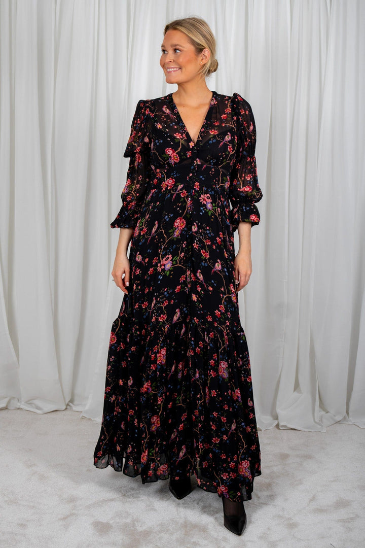 Georgette Gown Black Flower Garden | Kjoler | Smuk - Dameklær på nett