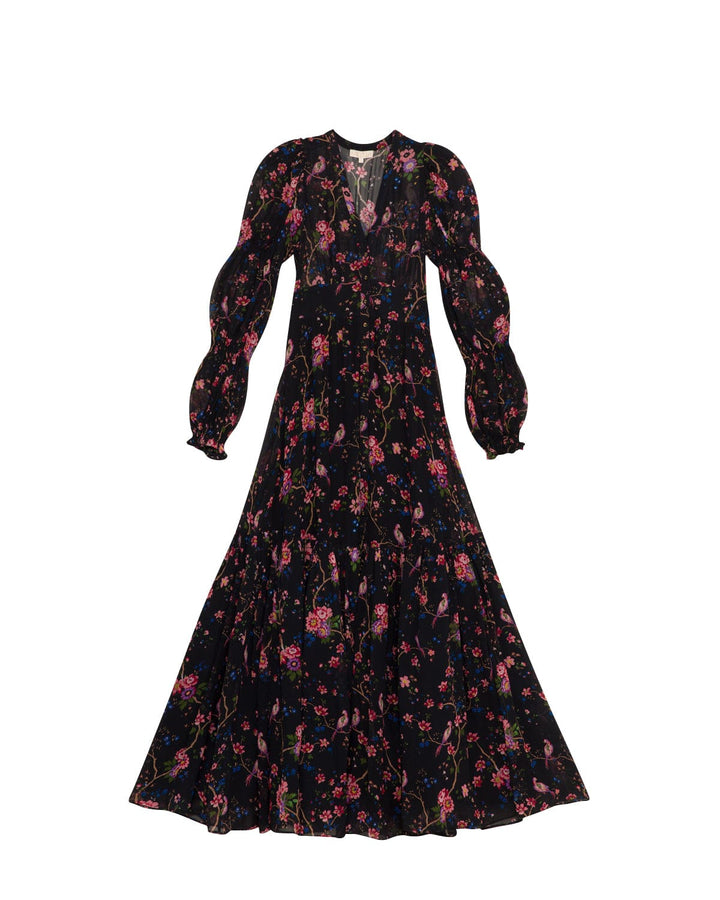 Georgette Gown Black Flower Garden | Kjoler | Smuk - Dameklær på nett