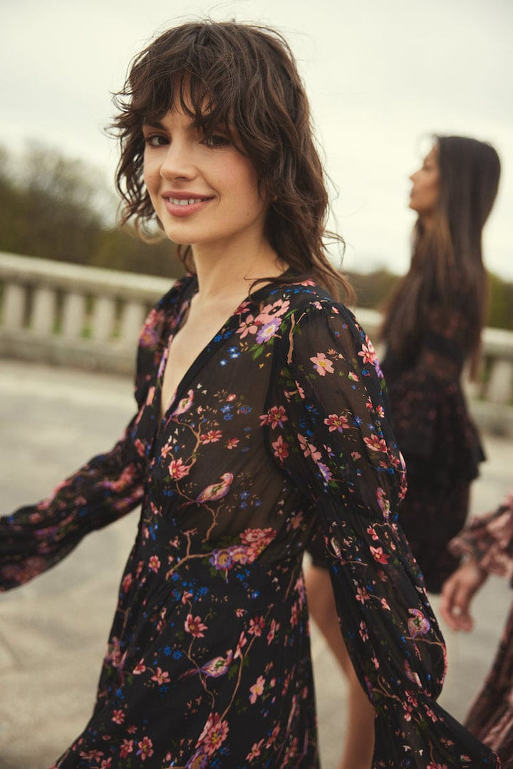 Georgette Gown Black Flower Garden | Kjoler | Smuk - Dameklær på nett