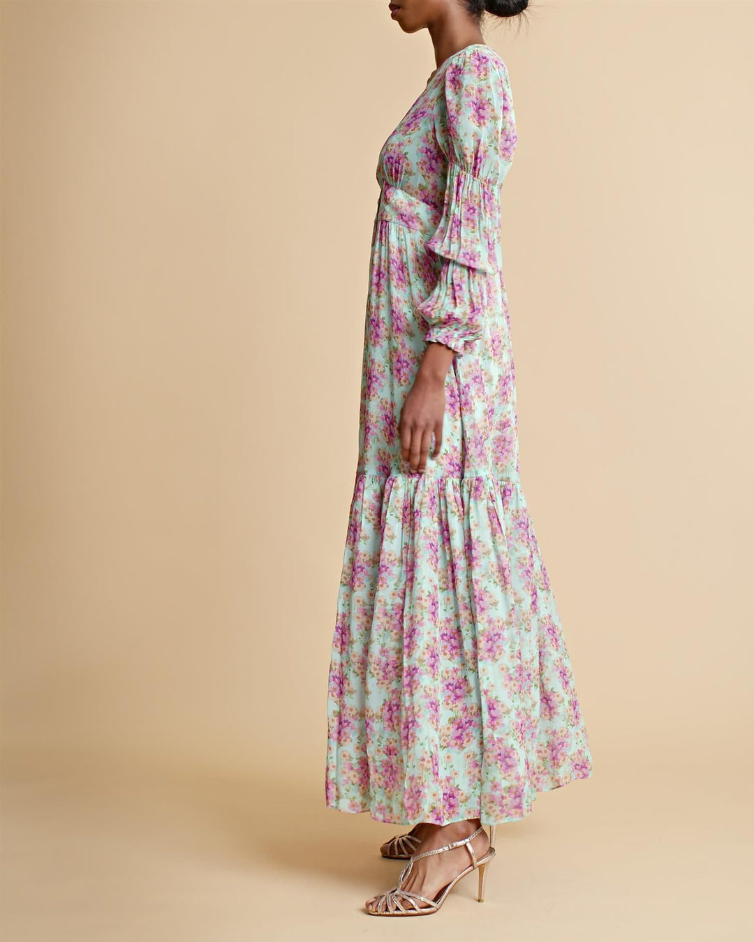 Georgette Maxi Dress Summer Flowers | Kjoler | Smuk - Dameklær på nett