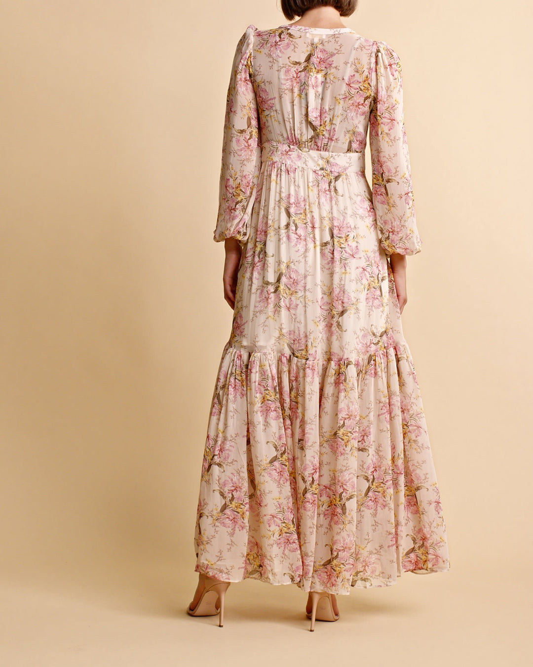 Georgette Maxi Dress Vintage Lilies | Kjoler | Smuk - Dameklær på nett