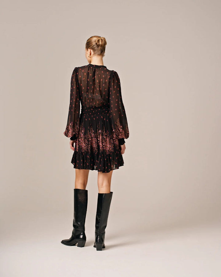Georgette Mini Dress Midnight Bouquet | Kjoler | Smuk - Dameklær på nett
