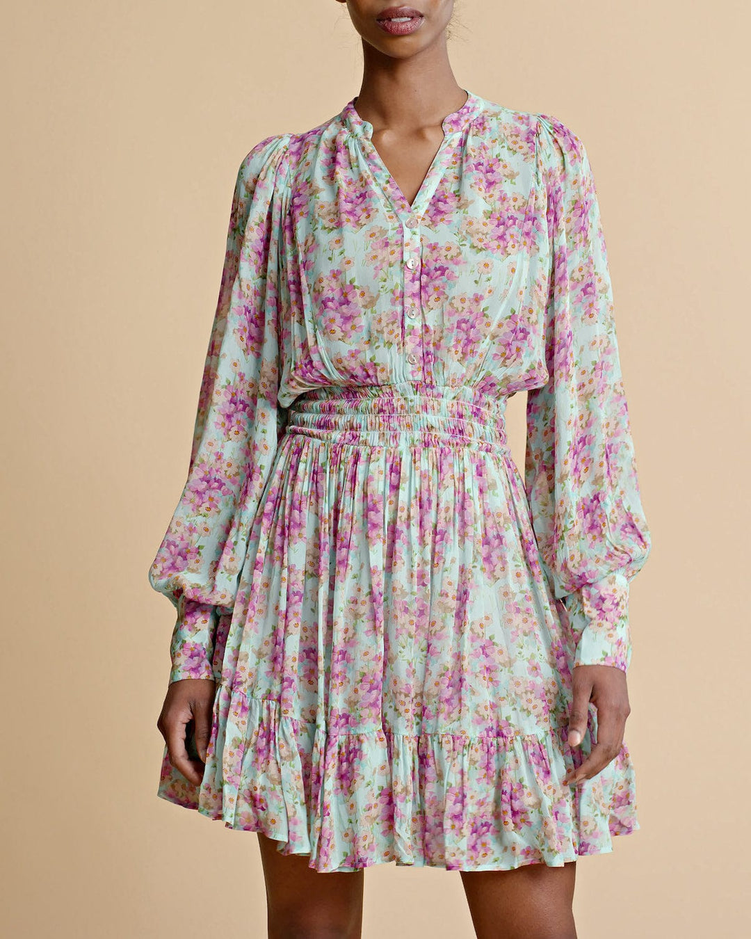 Georgette Mini Dress Summer Flowers | Kjoler | Smuk - Dameklær på nett