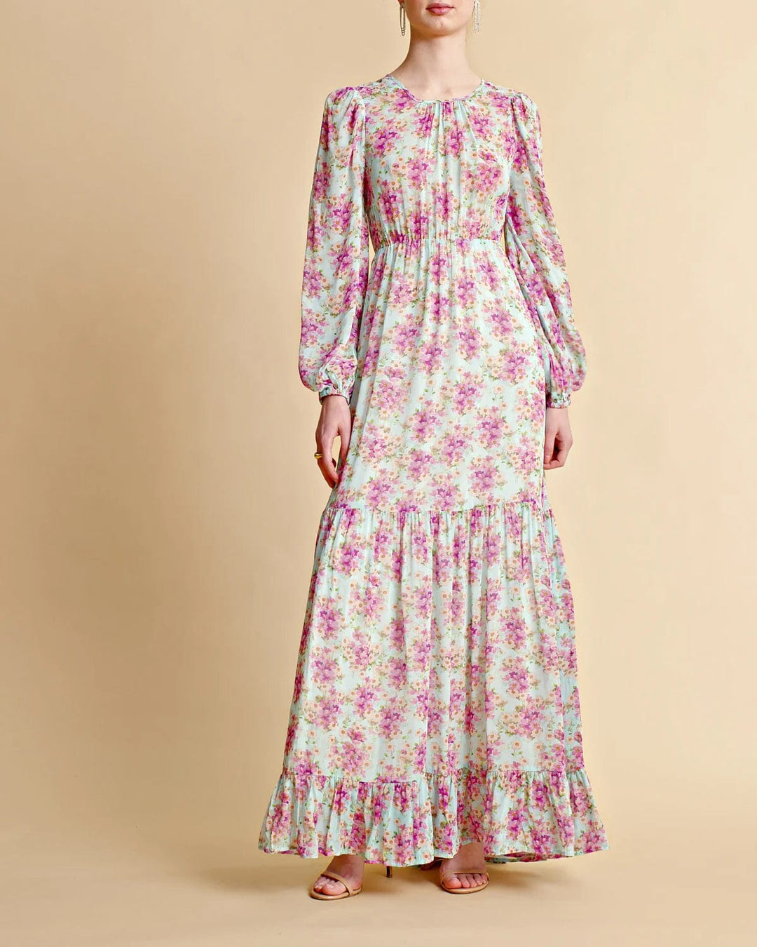 Georgette Open Back Dress Summer Flowers | Kjoler | Smuk - Dameklær på nett