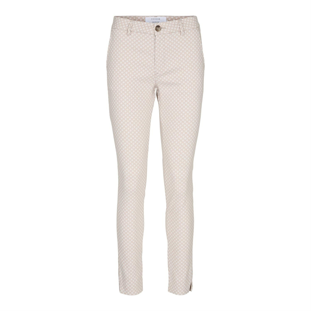 Gigi Pant Jacquard Warm Sand | Bukser | Smuk - Dameklær på nett