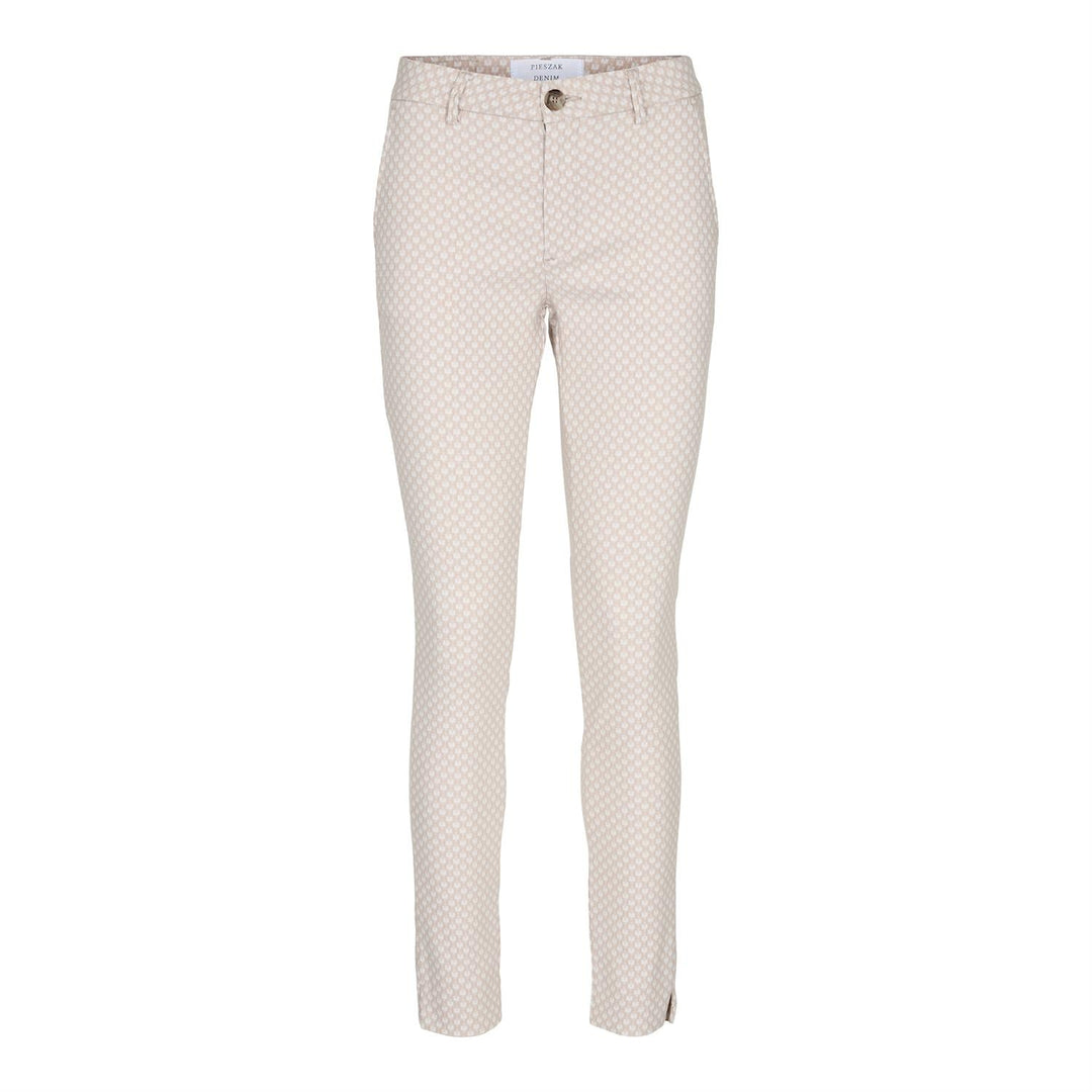 Gigi Pant Jacquard Warm Sand | Bukser | Smuk - Dameklær på nett