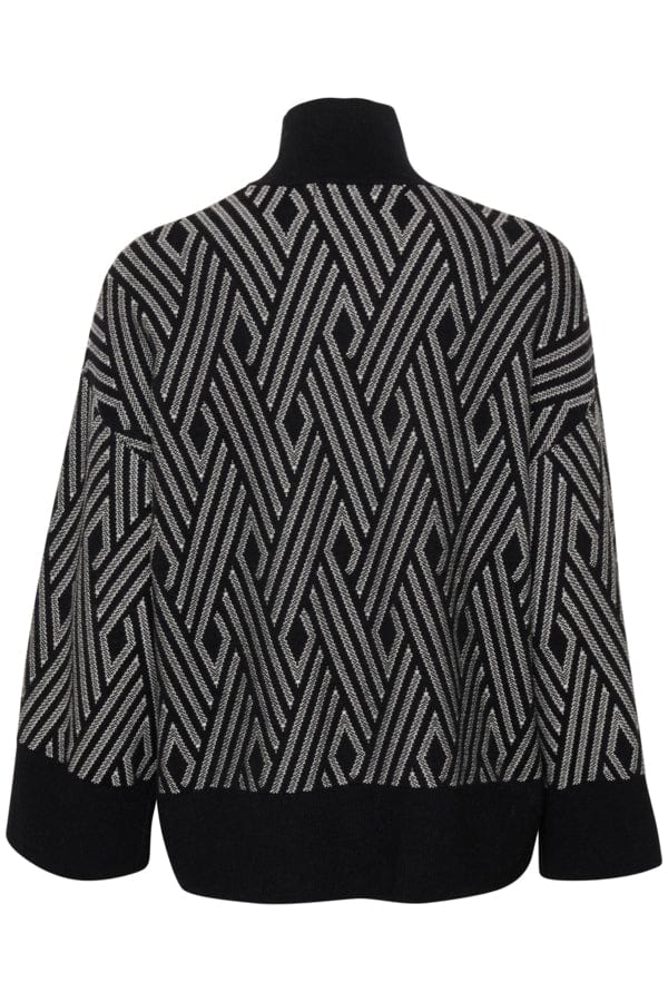 Gitteliw Jaquard Pullover Black / White | Genser | Smuk - Dameklær på nett