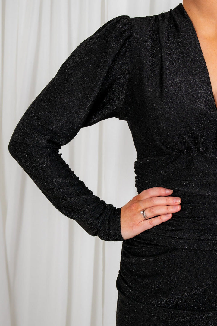 Glitter Jersey Mini Dress Black | Kjoler | Smuk - Dameklær på nett