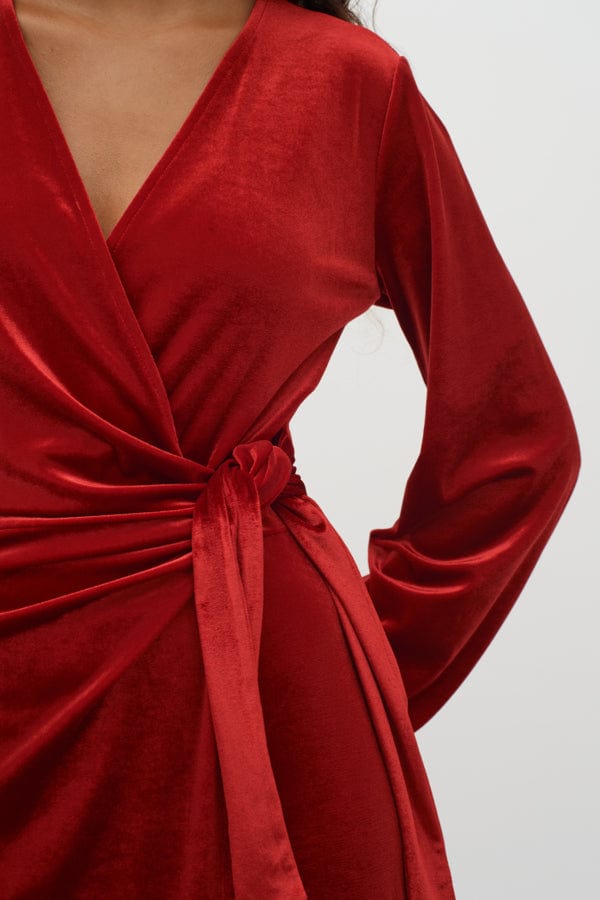 Gorieliw Wrap Dress True Red | Kjoler | Smuk - Dameklær på nett