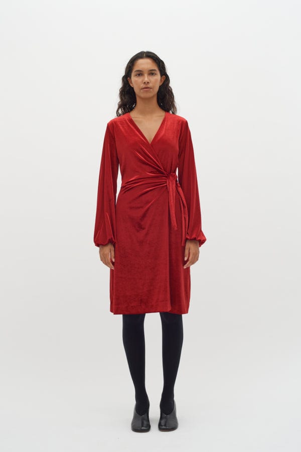 Gorieliw Wrap Dress True Red | Kjoler | Smuk - Dameklær på nett