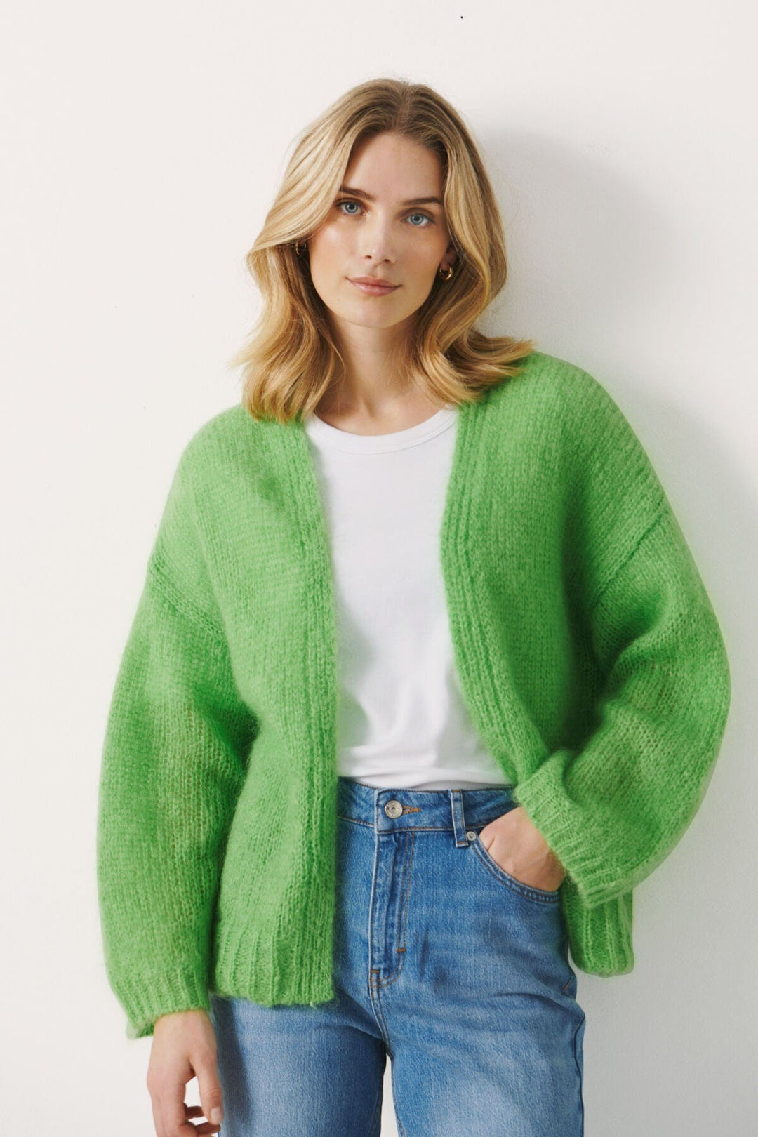 Grass Green Rastinapw Cardigan | Genser | Smuk - Dameklær på nett