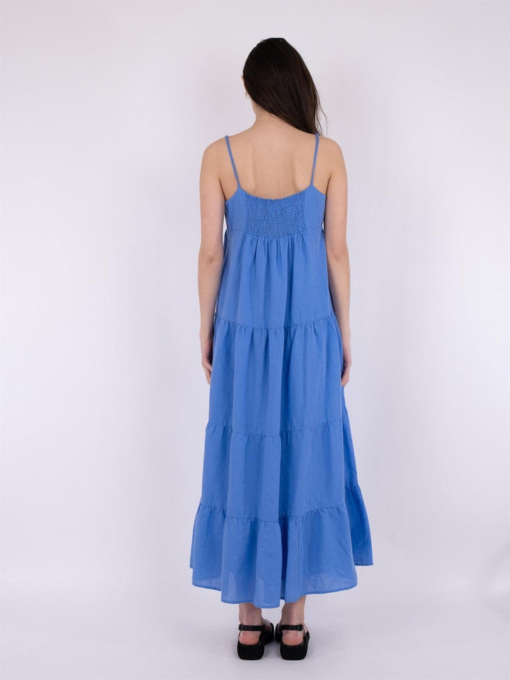 Haily Linen Dress Dusty Blue | Kjoler | Smuk - Dameklær på nett