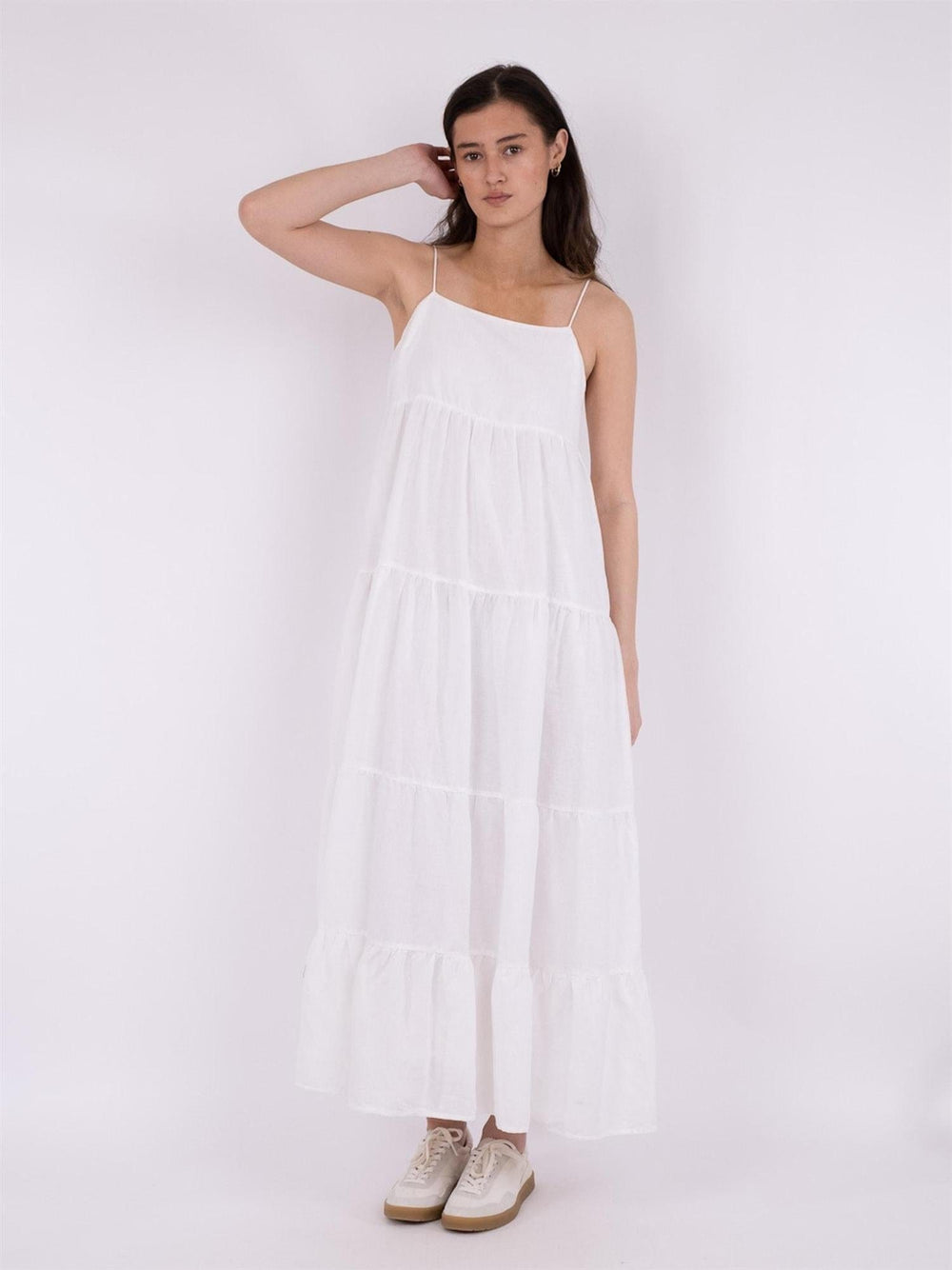 Haily Linen Dress White | Kjoler | Smuk - Dameklær på nett