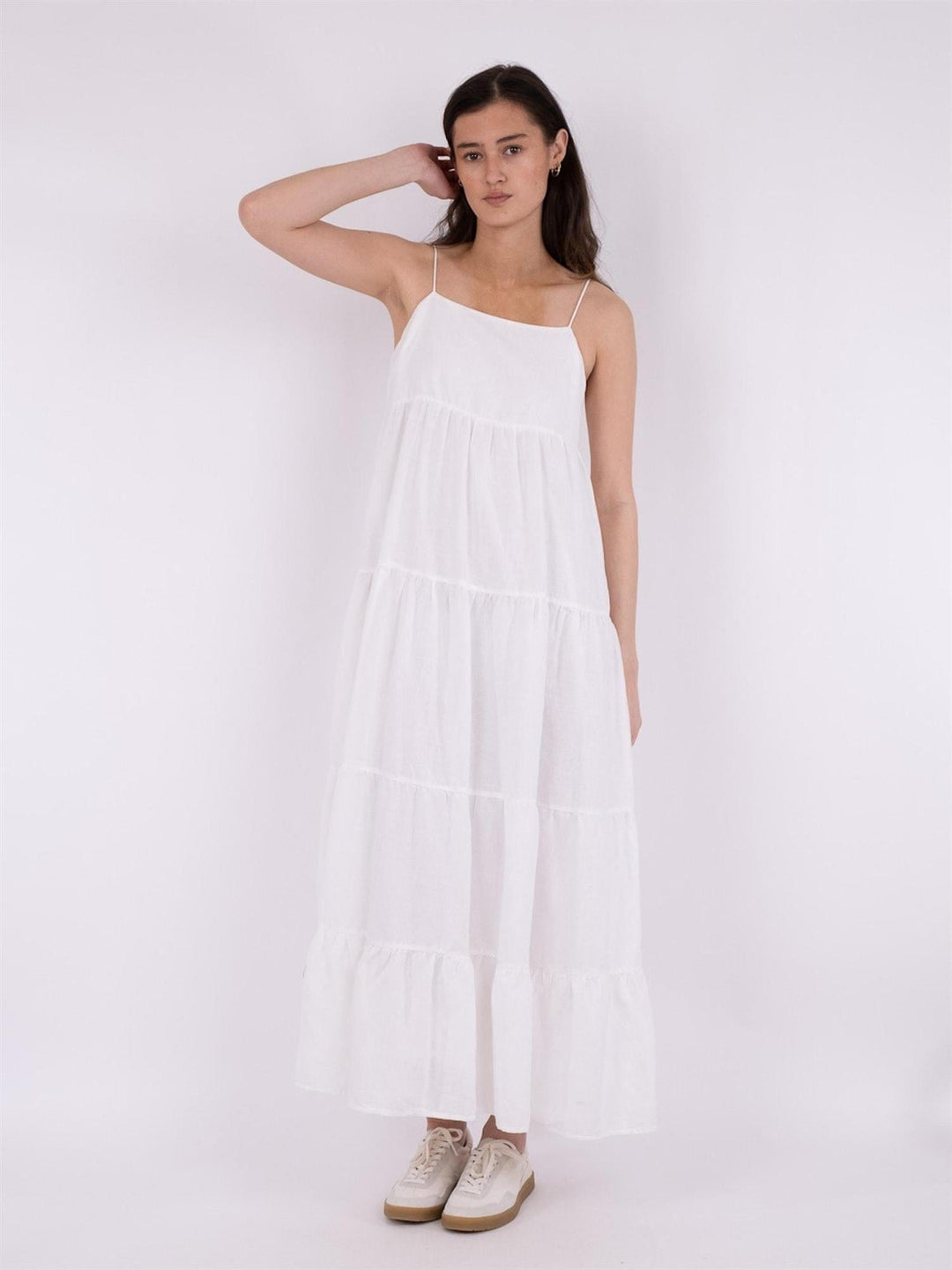 Haily Linen Dress White | Kjoler | Smuk - Dameklær på nett