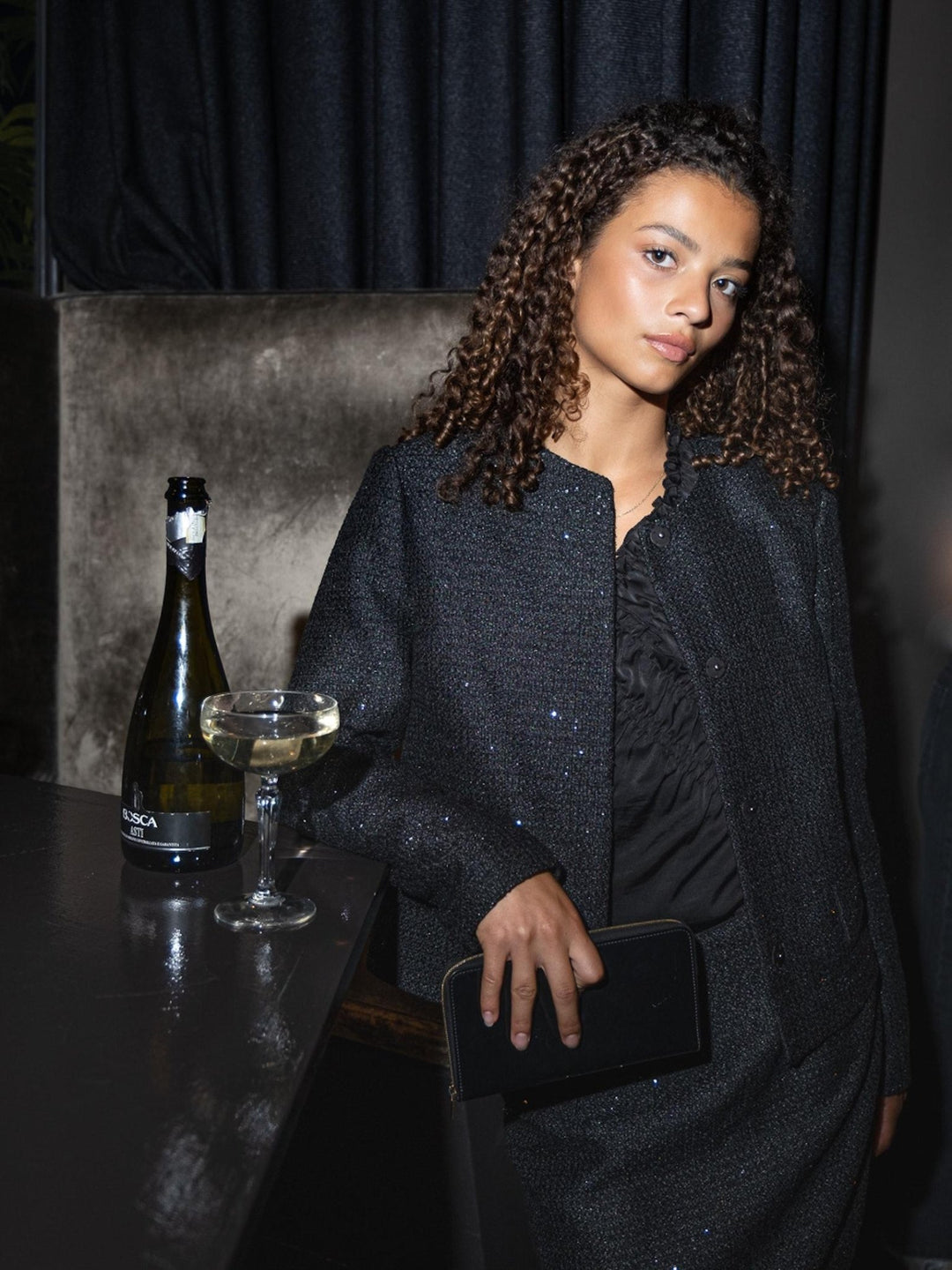 Helina Sequins Jacket Black | Yttertøy | Smuk - Dameklær på nett